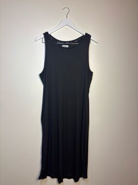 Nicole Miller Black Sleeveless Midi Dress, size XL